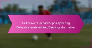 3-4 Forsvar: Linebacker posisjonering, Defensive linjeteknikker, Dekningsalternativer