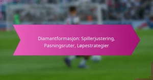 Diamantformasjon: Spillerjustering, Pasningsruter, Løpestrategier