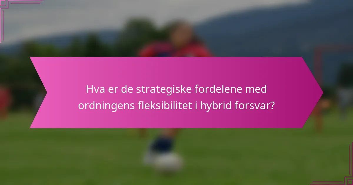 Hva er de strategiske fordelene med ordningens fleksibilitet i hybrid forsvar?