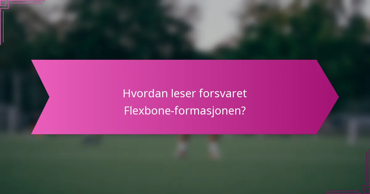 Hvordan leser forsvaret Flexbone-formasjonen?